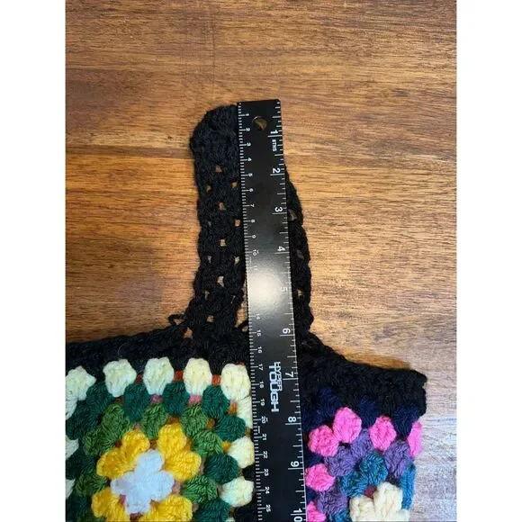 GRANNY SQUARES CROCHET KNIT ROMPER - Picture 7 of 9